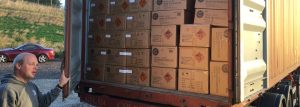 A container load of fireworks arrives at the depot for safe storage