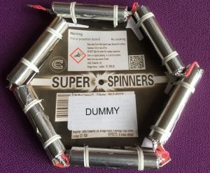 Dummy Catherine wheel for display in shop window